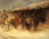 艾米尔 劳尔 : Schreyer Adolf Wallachian Horseman In The Snow